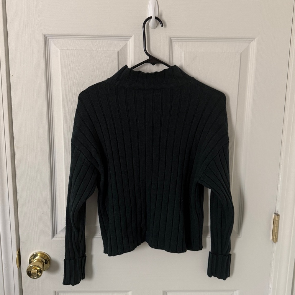 Proof Apparel - Dark Green Mock Neck Long Sleeve Sweater - Picture 2 of 4